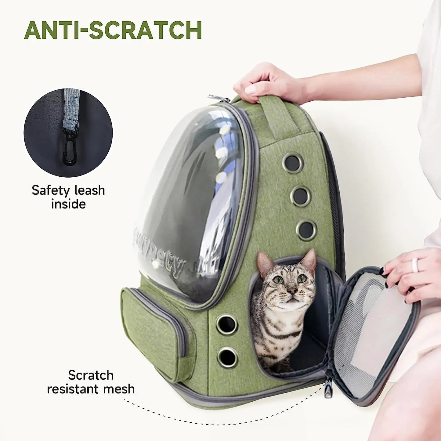 Transparent Space Capsules Pet Cat Backpack