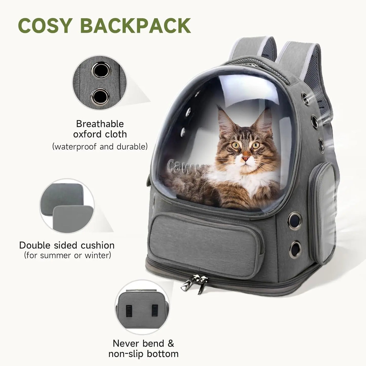 Transparent Space Capsules Pet Cat Backpack