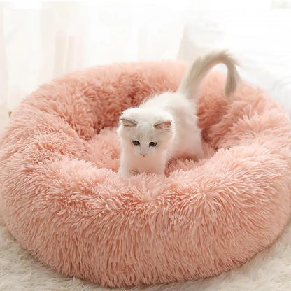 Round Pet Dog Cat Bed Pet Calming Bed Nest Anti-slip Bottom Design Warm Comfortable Pet Bed