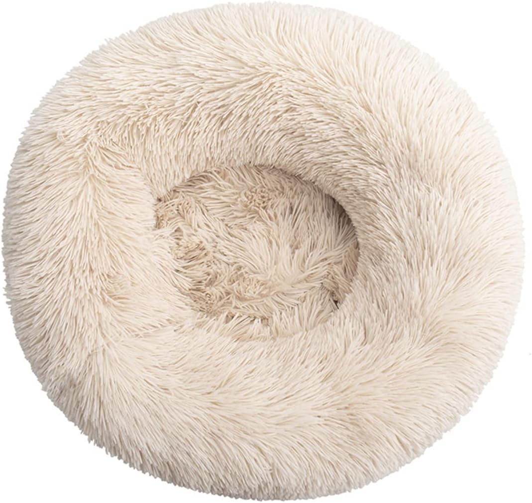 Round Pet Dog Cat Bed Pet Calming Bed Nest Anti-slip Bottom Design Warm Comfortable Pet Bed