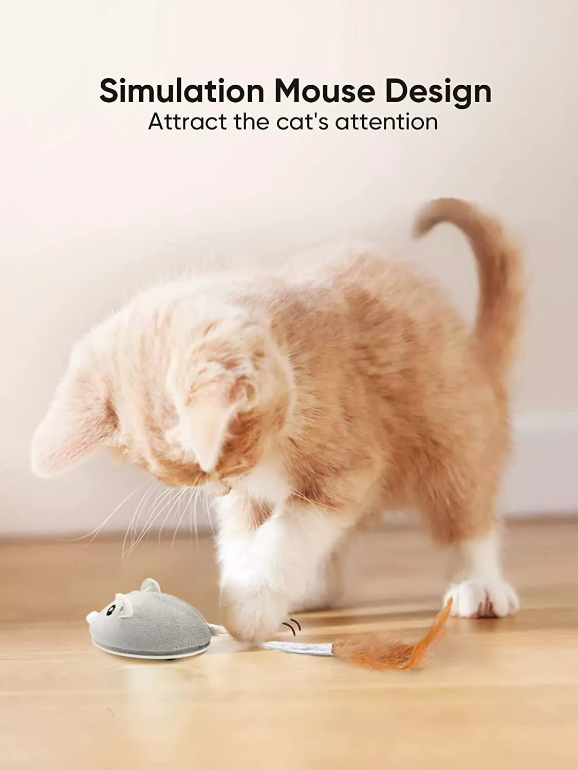 Smart Cat Toys Moving Plush Cat Interactive Toys